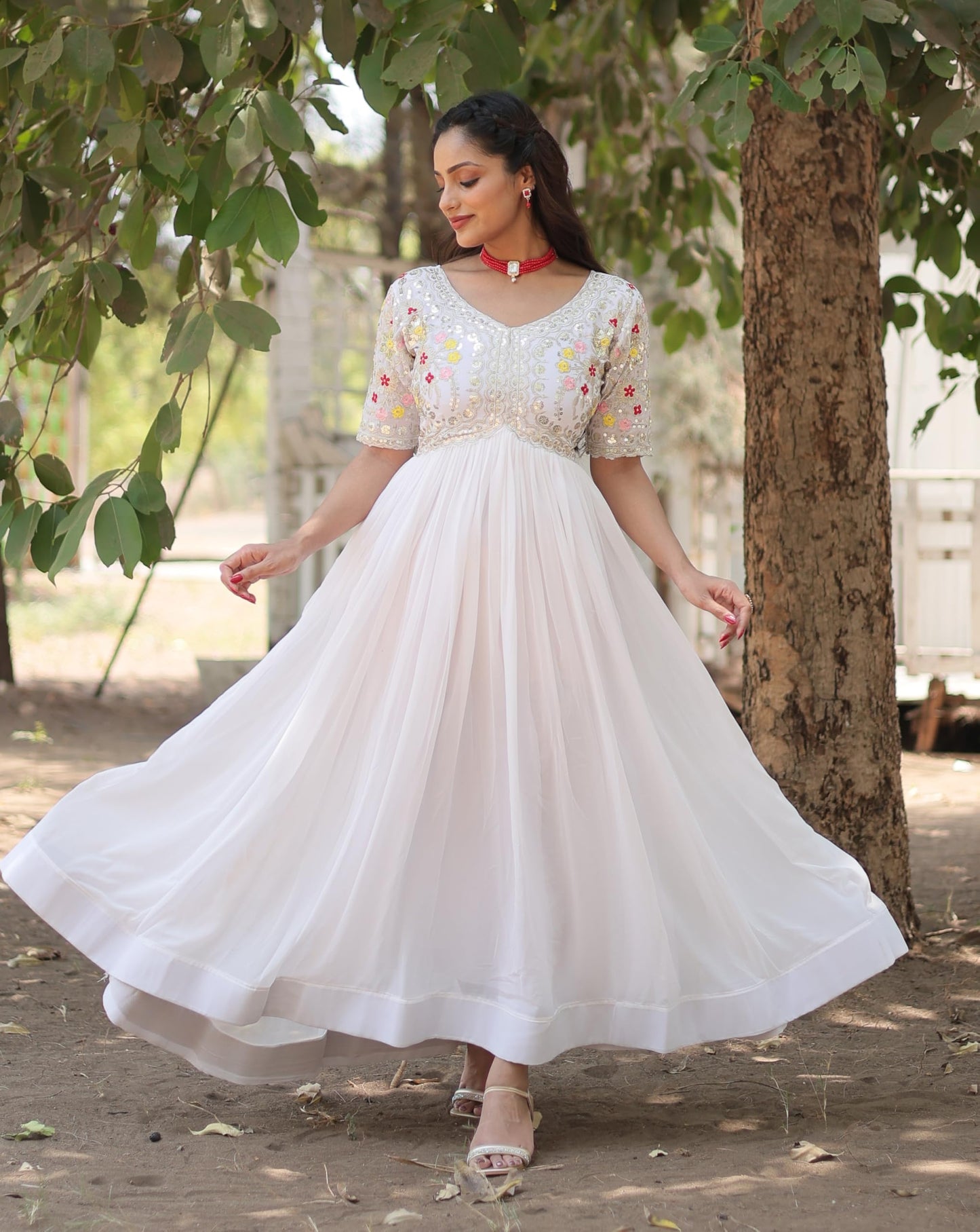 Fashion Basket Women's Georgette Anarkali Gown