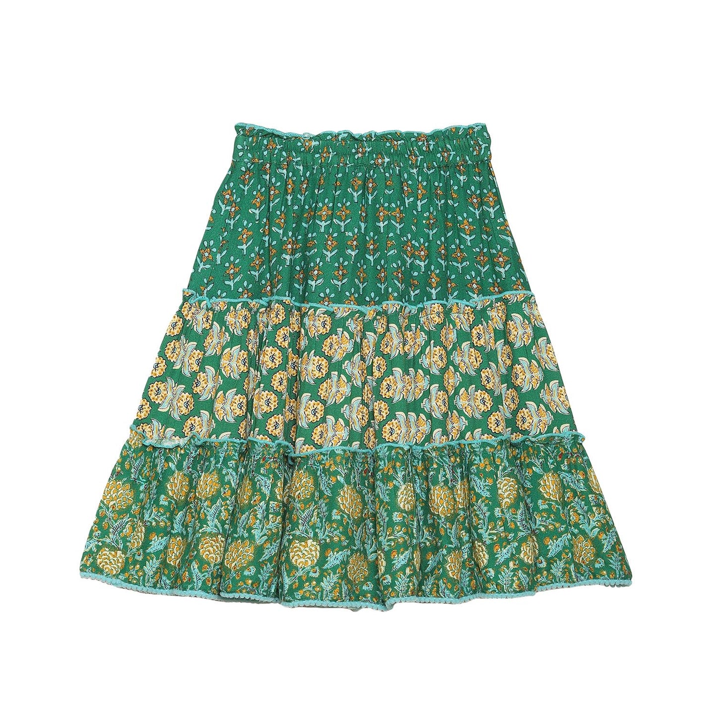 BIBA Girl Printed Kid(KW5563_Green_9)