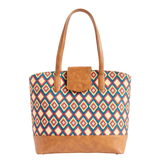 TEAL BY CHUMBAK Office Tote Bag for Women | Stylish Shoulder Bags for College | Professional Canvas Tote Bag | Laptop-Friendly College Bag