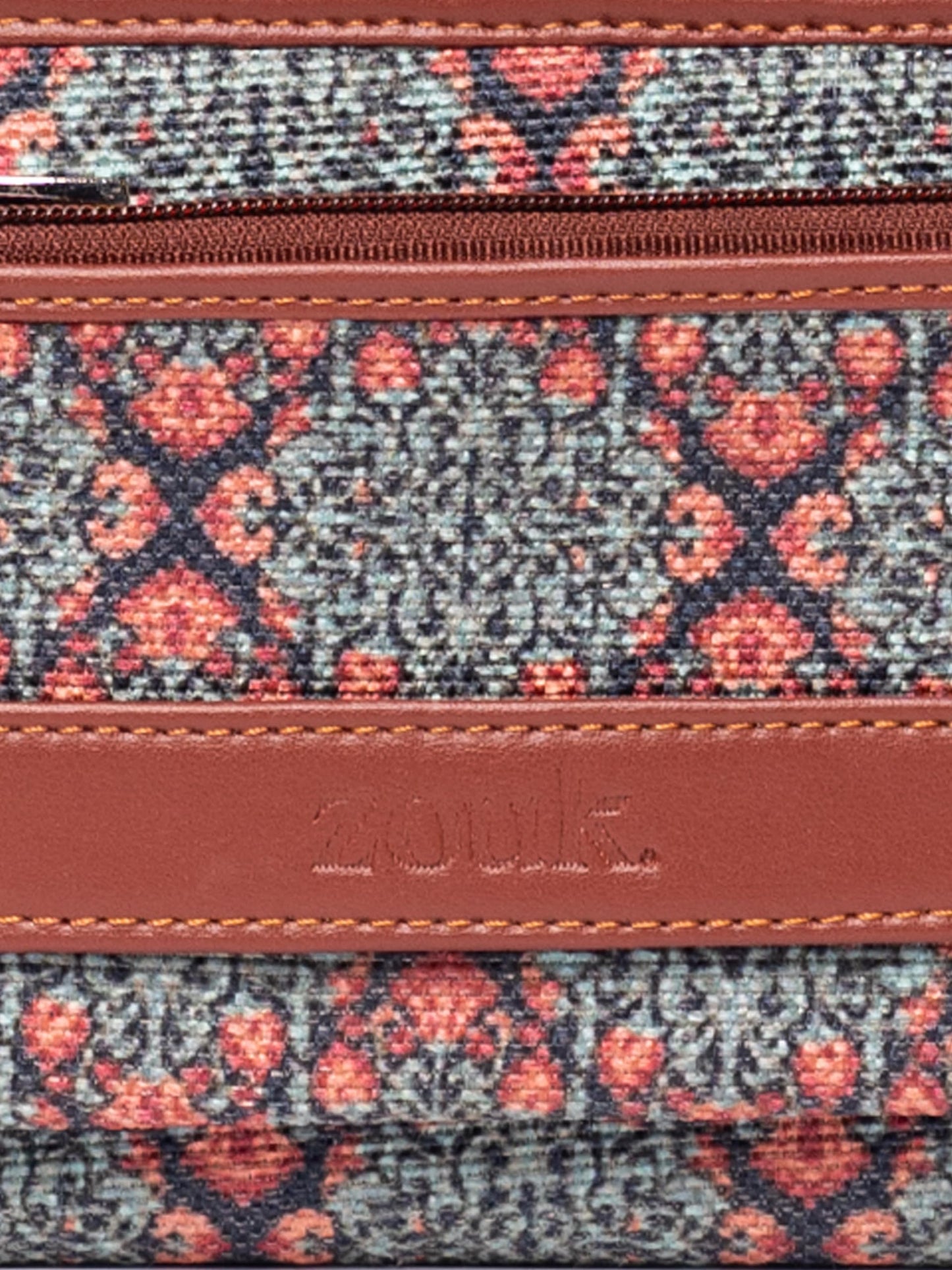 ZOUK Women Handcrafted Classic Zipper Wallet - Kolkata Nouveau