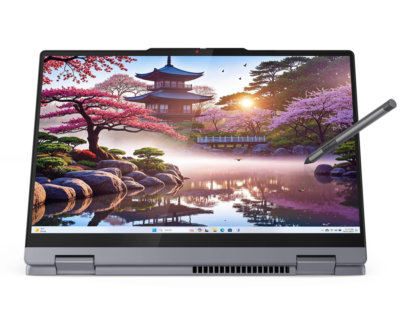 Lenovo IdeaPad 5 2-in-1 AMD Ryzen AI 7 350 (16GB RAM/512GB SSD/14 (35.5cm)/WUXGA IPS/Copilot+PC/Windows 11/Office 2024/Lenovo Digital Pen 2/1Yr ADP/Grey/1.6Kg), 83KT000JIN Convertible Laptop