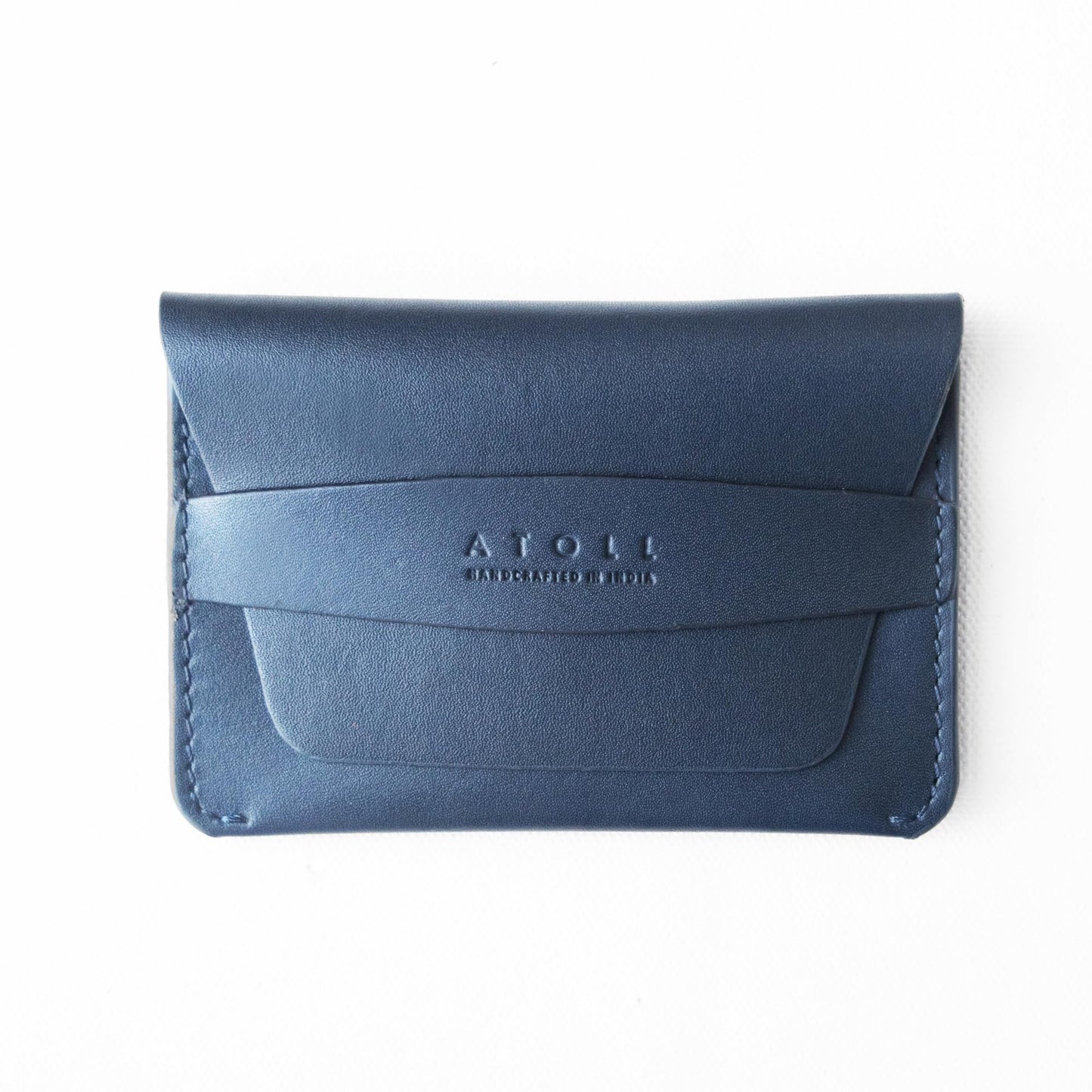 Atoll Leather Wallet for Men | Men’s Minimalist Loop Wallet | Top Grain Leather Stylish Credit Card Holder | Cash Compartment | Slim Card Holder