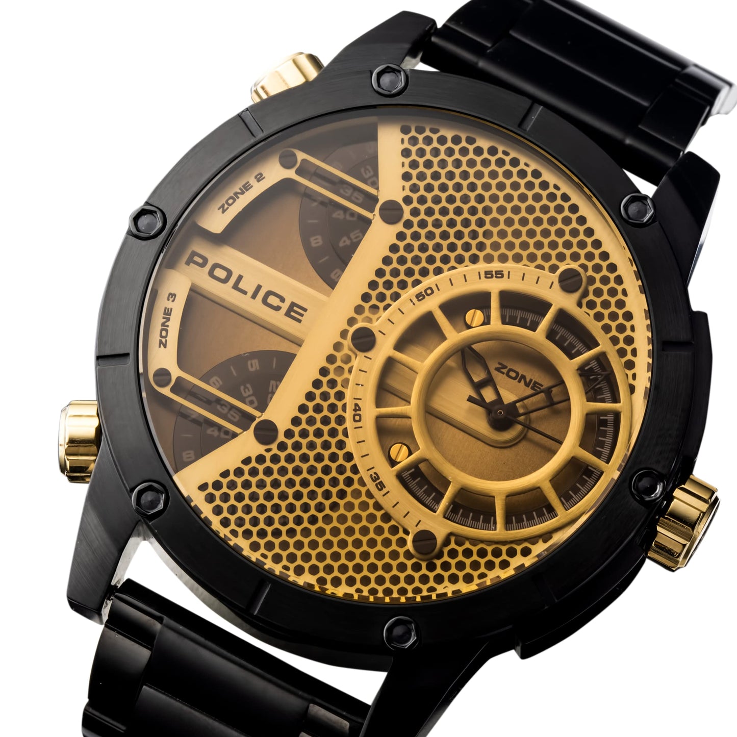 Police Analog Yellow Dial Men's Watch-PLPEWJG2118103