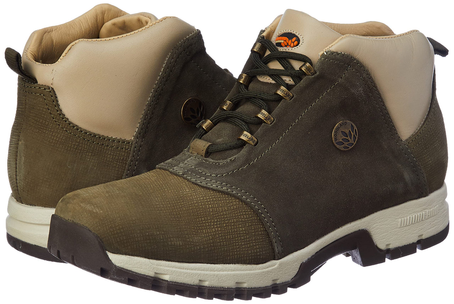 Woodland Men's Olive Green Leather Boots-6 UK (40 EU) (OGB 0706109NW)