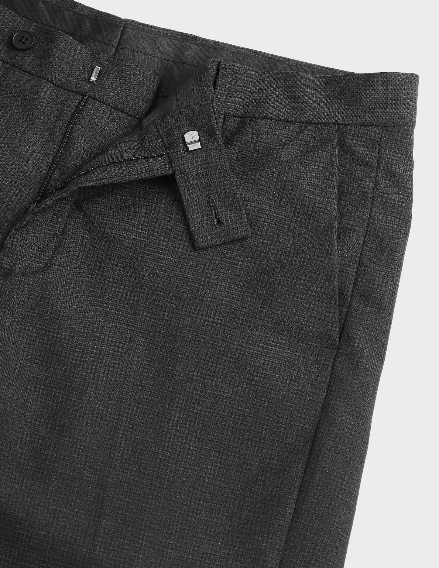 Arrow Men's Solid Polyester Formal Trouser