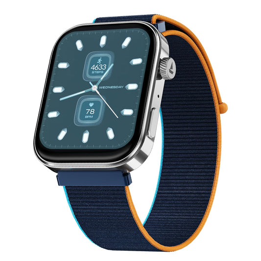 Boat Chrome Endeavour, Premium Metal Body, 1.96”(4.97cm) AMOLED Display,AI Coach Health Insights,Advanced S1 Processor,HRV,VO2 Max,Auto Watchface Refresh, Smart Watch for Men & Women (Fusion Blue)