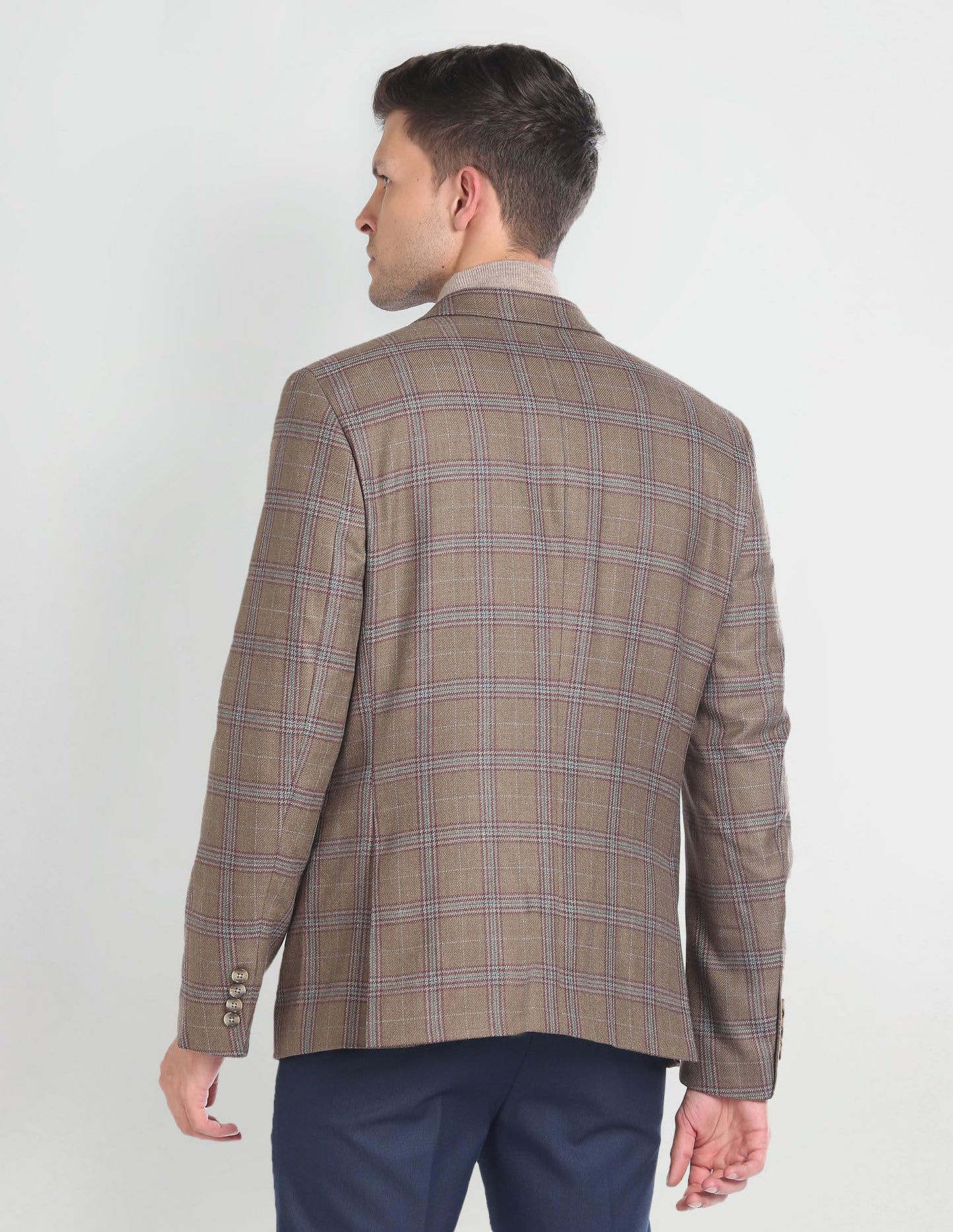 Arrow Men's Single Breasted Regular Blazer (ARAGBZ5073_Brown