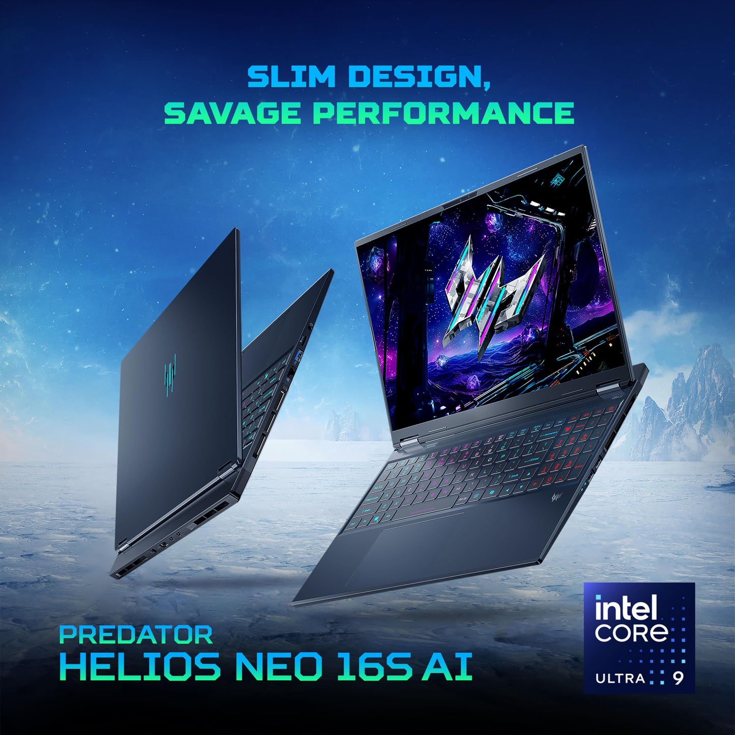 acer Predator Helios Neo 16S AI, Intel Ultra 9 Processor 275HX,RTX 5070-8 GB GDDR7,16 GB/1 TB, WQXGA OLED, 16.0"/40.64 cm, 240Hz,Win 11 Home, Abyssal Black,2.3 kg,PHN16S-71, RGB KB,Gaming Laptop