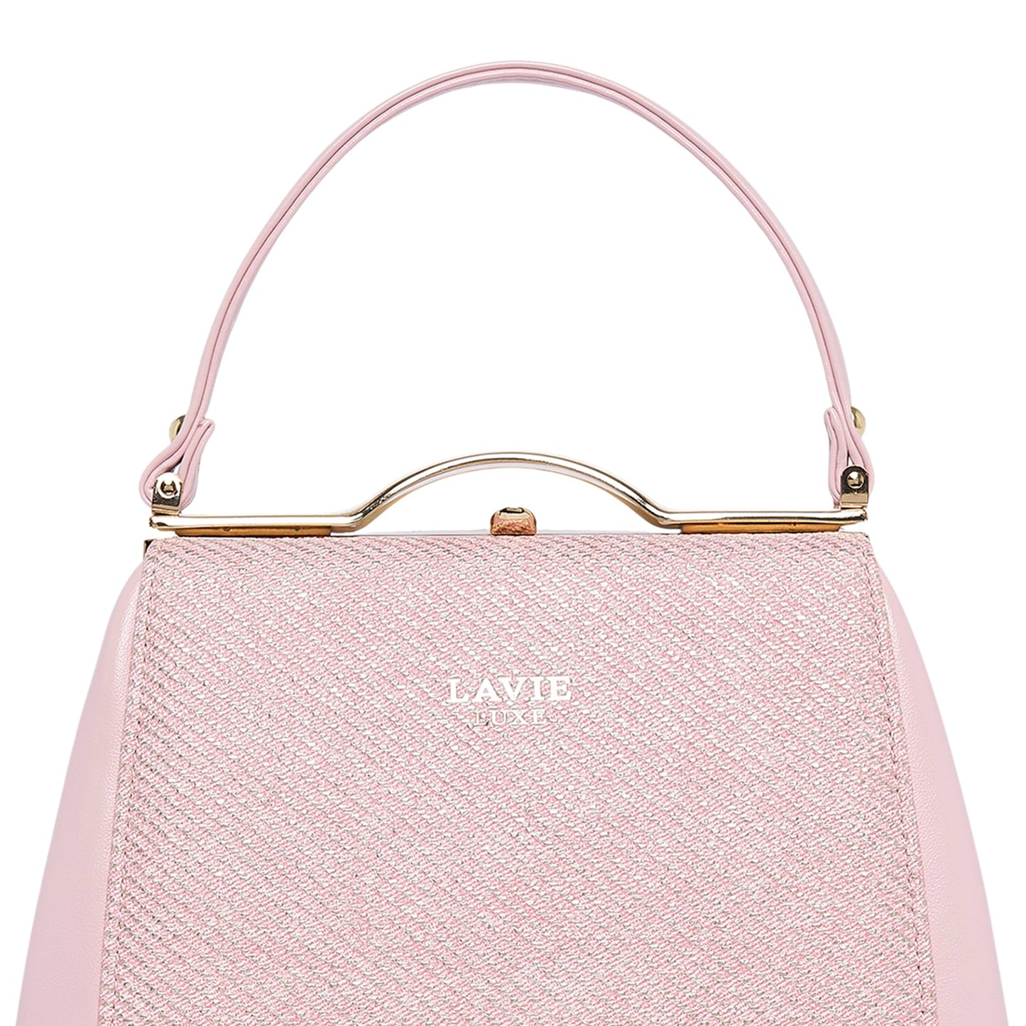 Lavie Luxe Women's Glam Fluff Frame Satchel Bag | Satchel Handbag for Work | Ladies Purse | Stylish Shoulder Bag | Gift for Women