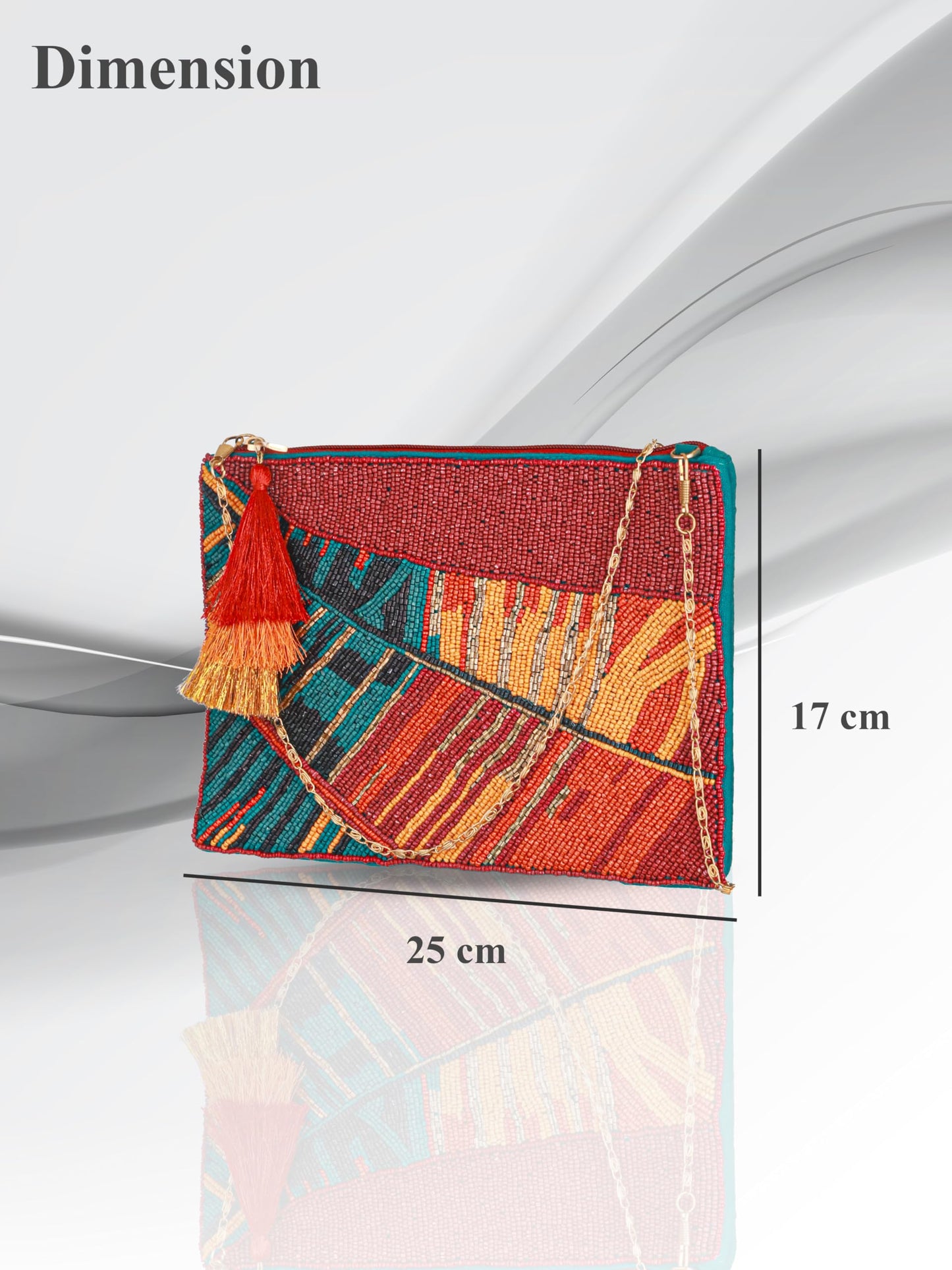 BAGUZZI Leafing Love Beaded Multicolor Sling Bag