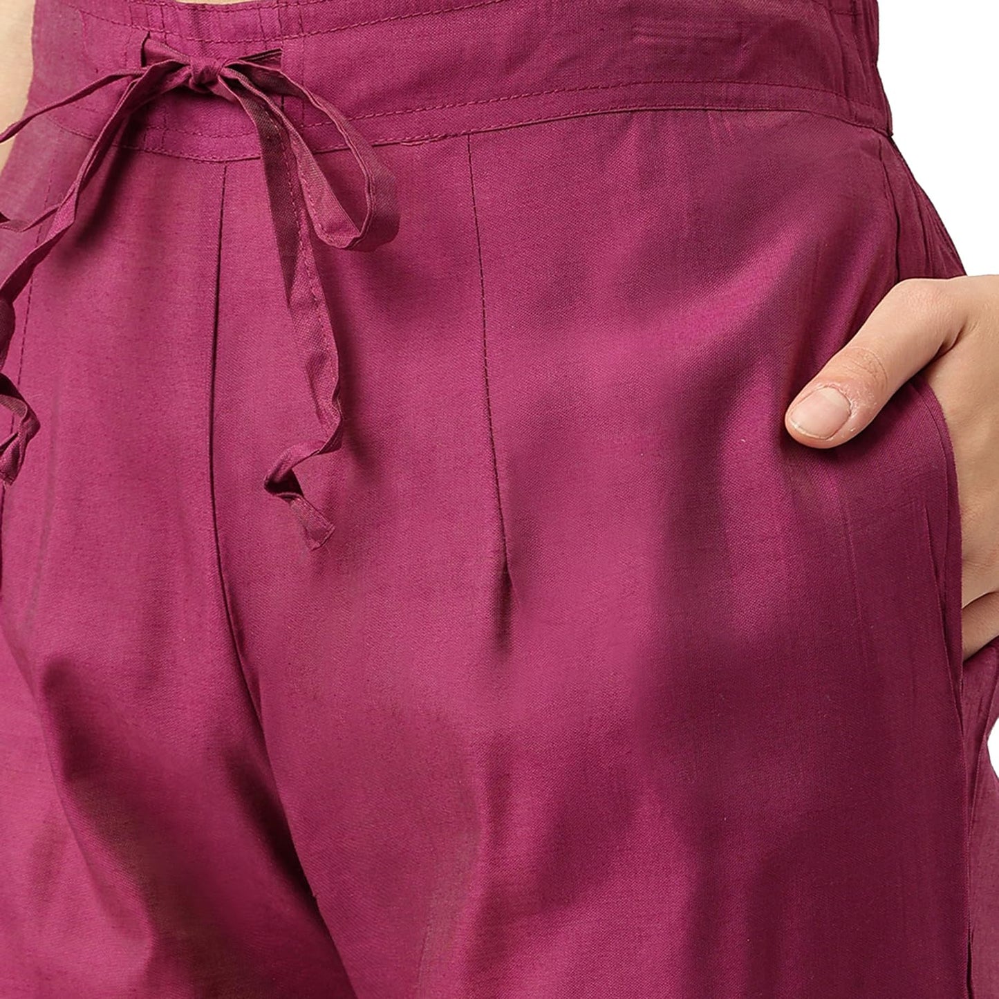 Divena Solid Chanderi Kurta Trouser Inner with Dupatta Set