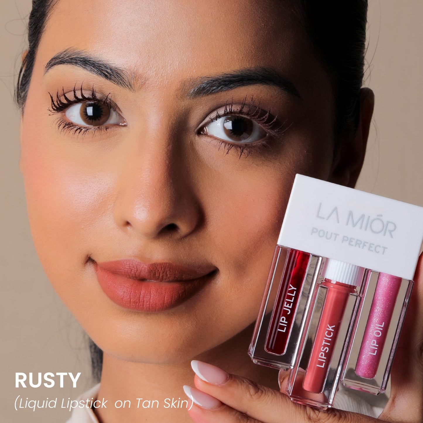 Lamior Pout Perfect 3-in-1 Lip Kit | Lip Stain, Matte Liquid Lipstick & Glossy Lip Oil | Long-Lasting Hydrating Formula | Peptides, Ceramides & Noni for Soft, Smooth Lips | Ultimate Lip Care