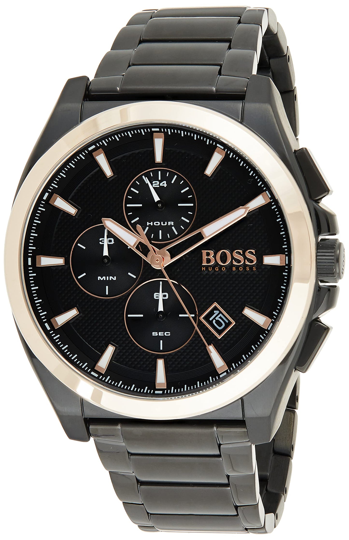 Hugo Boss Stainless Steel Grandmaster Analog Black Dial Men's Watch-1513885