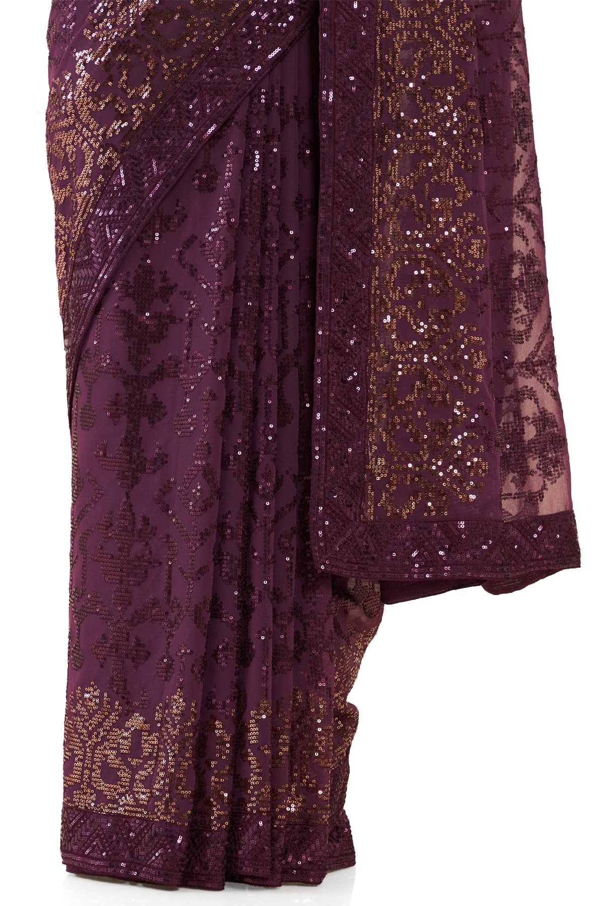 Soch Women Purple Silk Abstract Saree(8907175347867_Purple_FS)
