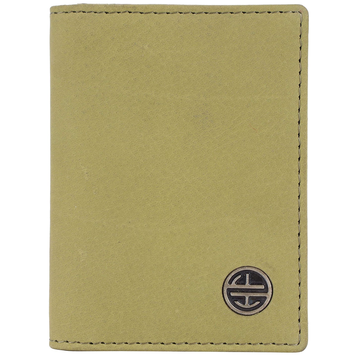 HAMMONDS FLYCATCHER Genuine Leather Card Holder for Men, Credit Card Holder, Slim Bi-Fold RFID Protected Credit Card Wallet for Men with 6 Card Slots, 1 Currency Slot, Metal Snap Button - Moss Green