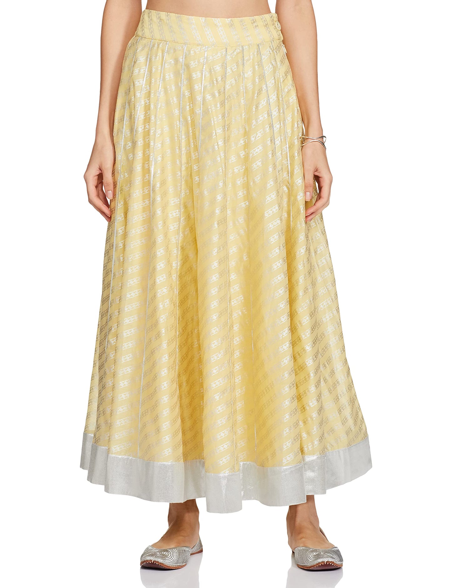 W for Woman Women's Maxi Skirt (18FES55358-50099_Yellow_WM_Yellow_M)