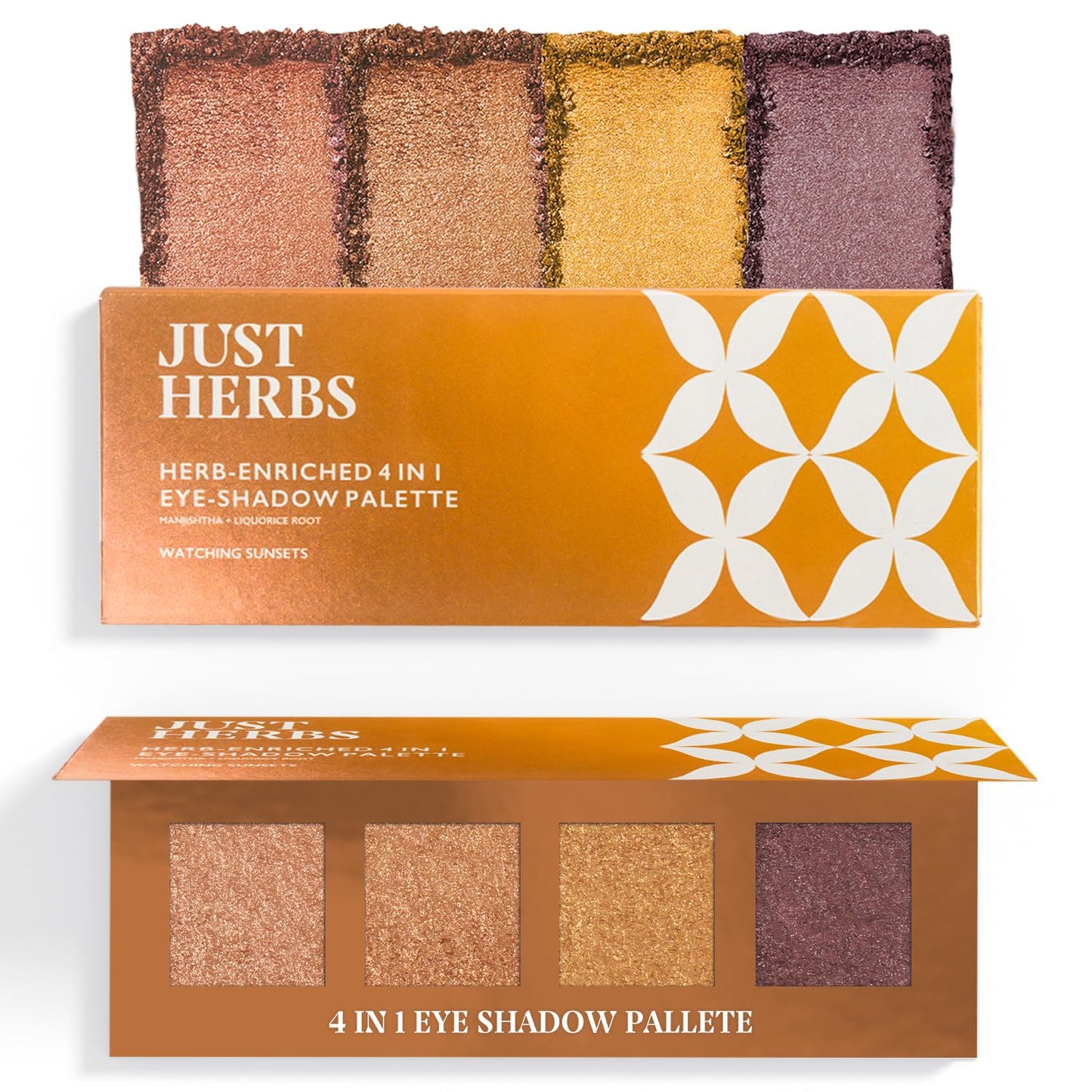 Just Herbs 4-in-1 Eye-shadow Palette Herb Enriched Manjishtha+Liquorice Root 4g (Watching Sunset)