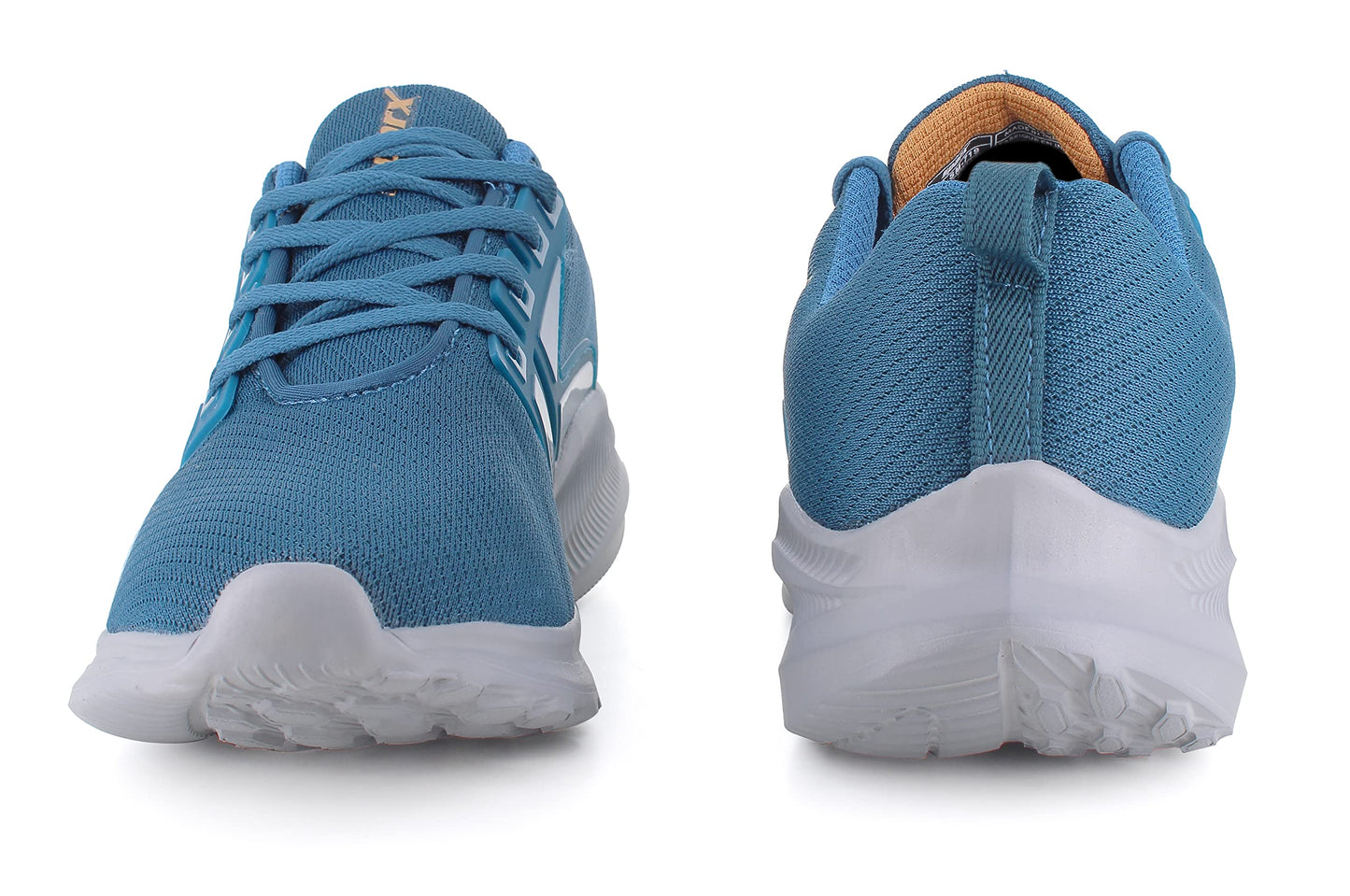 SPARX Mens SX0719G T. Blue Gold Running Shoe - 8 UK(SX0719G)