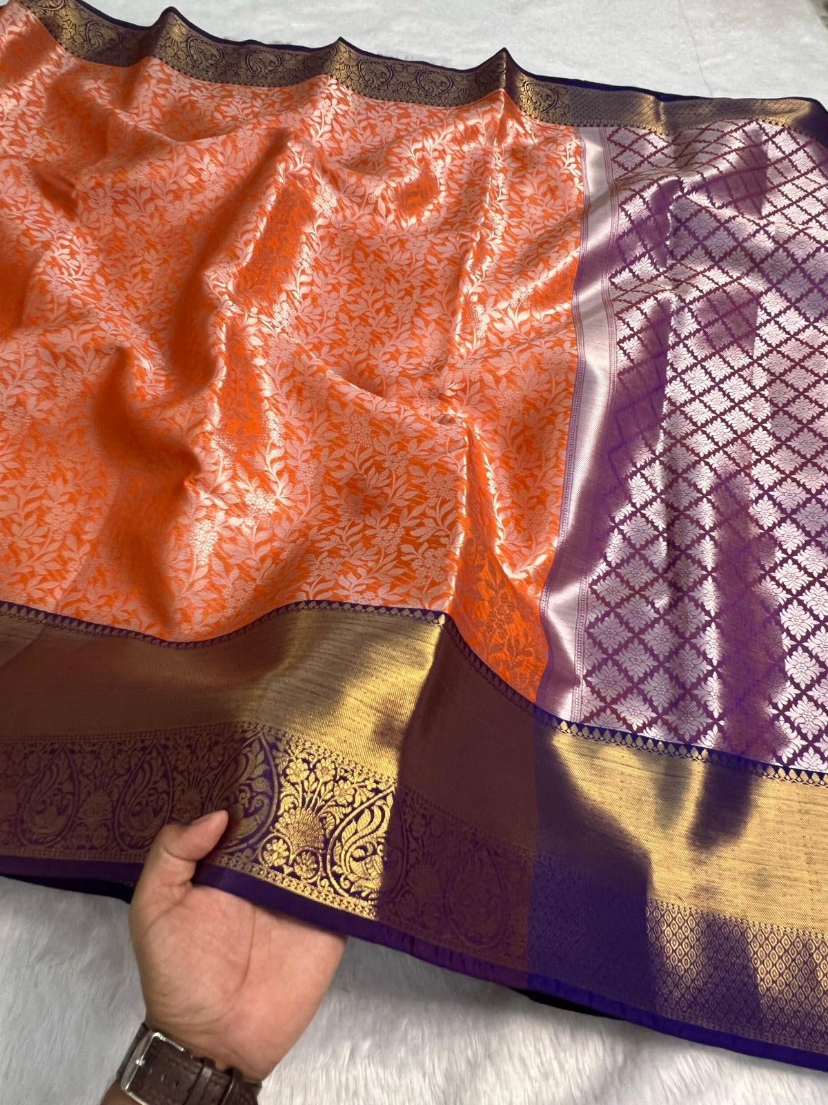 HAIDER ALI AND SONS Pure Banarasi Soft Katan Silk Saree for Women | Traditional Saree Banarsi Design with Blouse Piece for Women & Girls | Jacquard saree 6.50 Meters_10