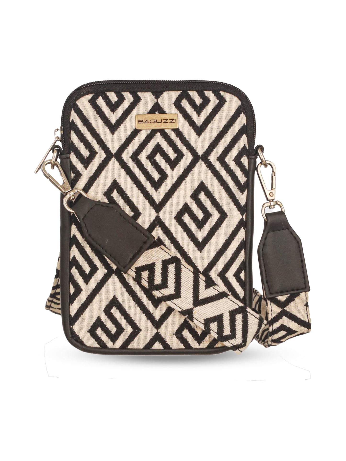 BAGUZZI Crossbody Mobile Sling Bag for Women | Stylish Women's Sling Bag | Vegan Leather Ladies Purse for Mobile Phone with Detachable Keychain and Adjustable Strap | Mobile Pouch,Sling Bag for Women
