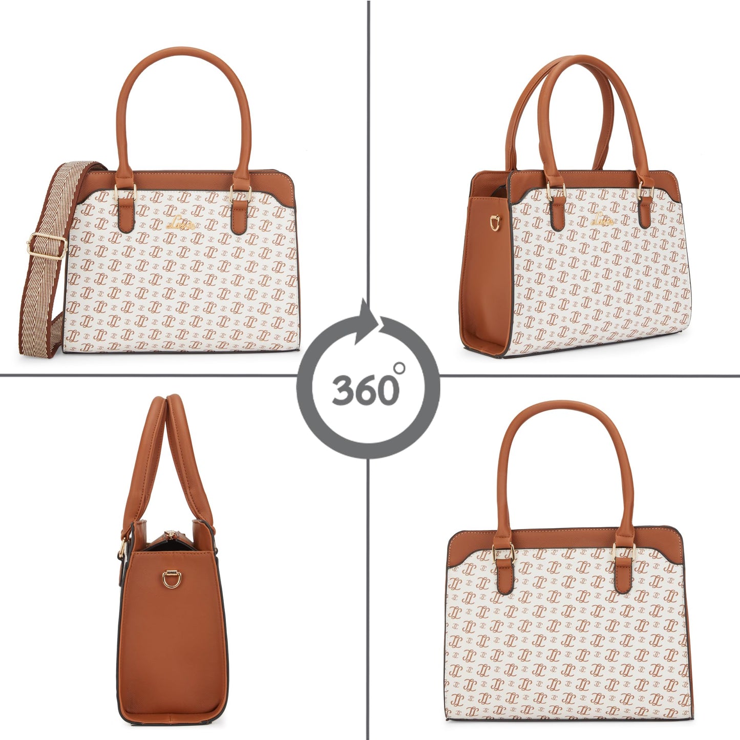 Lavie Women's Mono LL Nelly 3C Satchel Handbag for Women | Satchel Bag for Work | Ladies purse | Stylish Shoulder Bag | Gift For Women