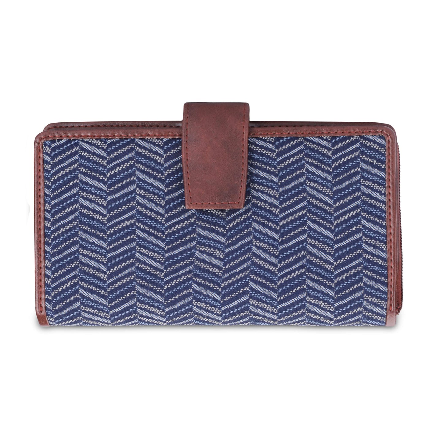 The Clownfish Filipia Ladies Wallet Womens Wrist Clutch Purse (Blue-Stripes)
