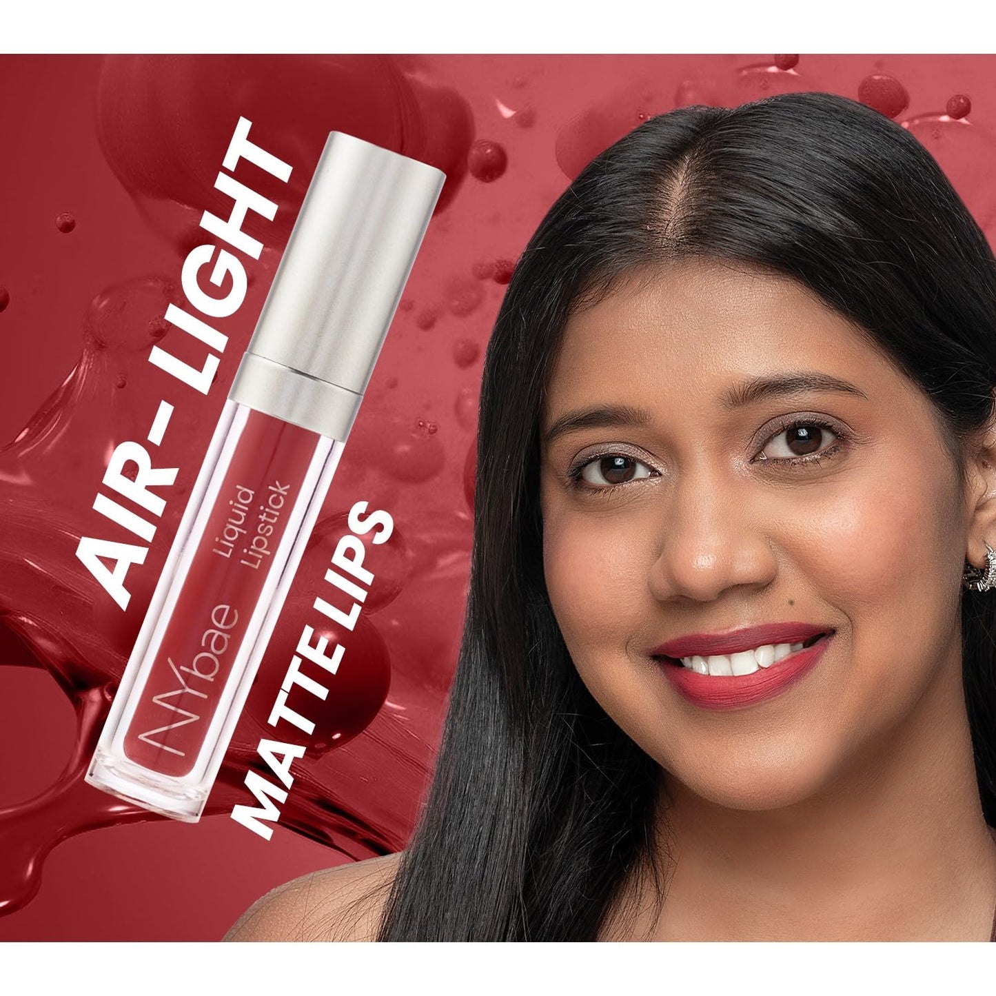 NY Bae Confessions Liquid Lipstick - All I Want For Love 4 (4.5 ml) | Lip & Cheek Tint | Red Lipstick | Matte Finish | Long Lasting