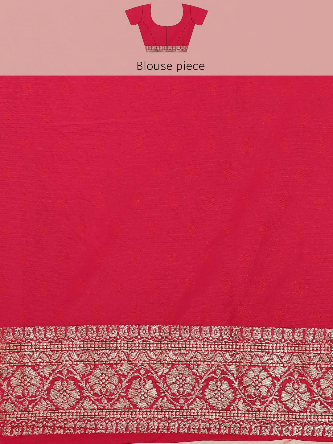 MOHEY Women's Rani Art Silk Weave Saree (RANI)
