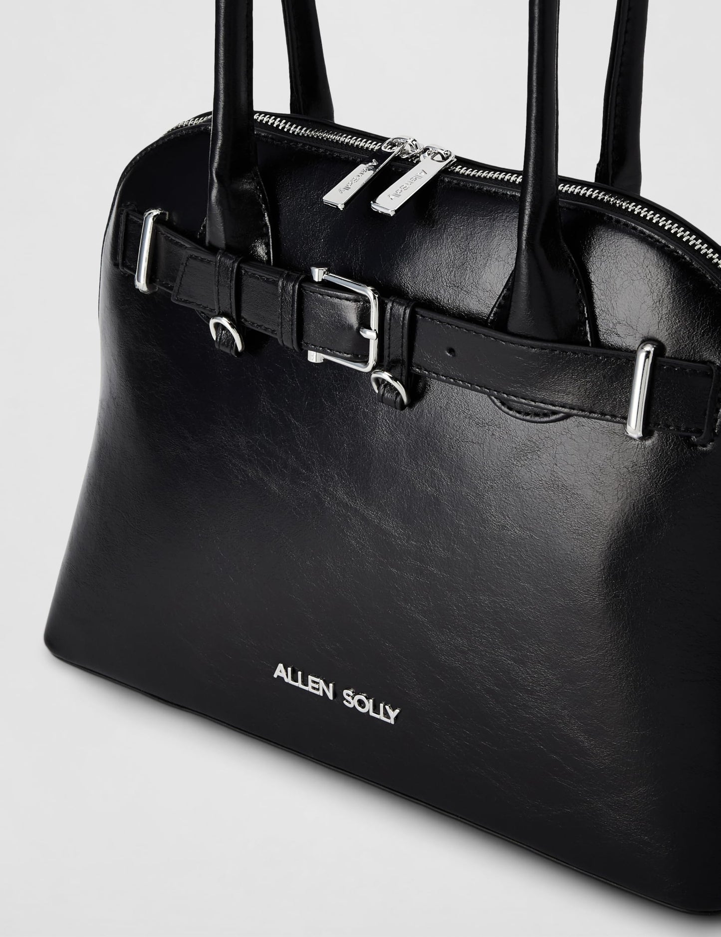 Allen Solly PU Structured Shoulder Bag with Buckle Detail