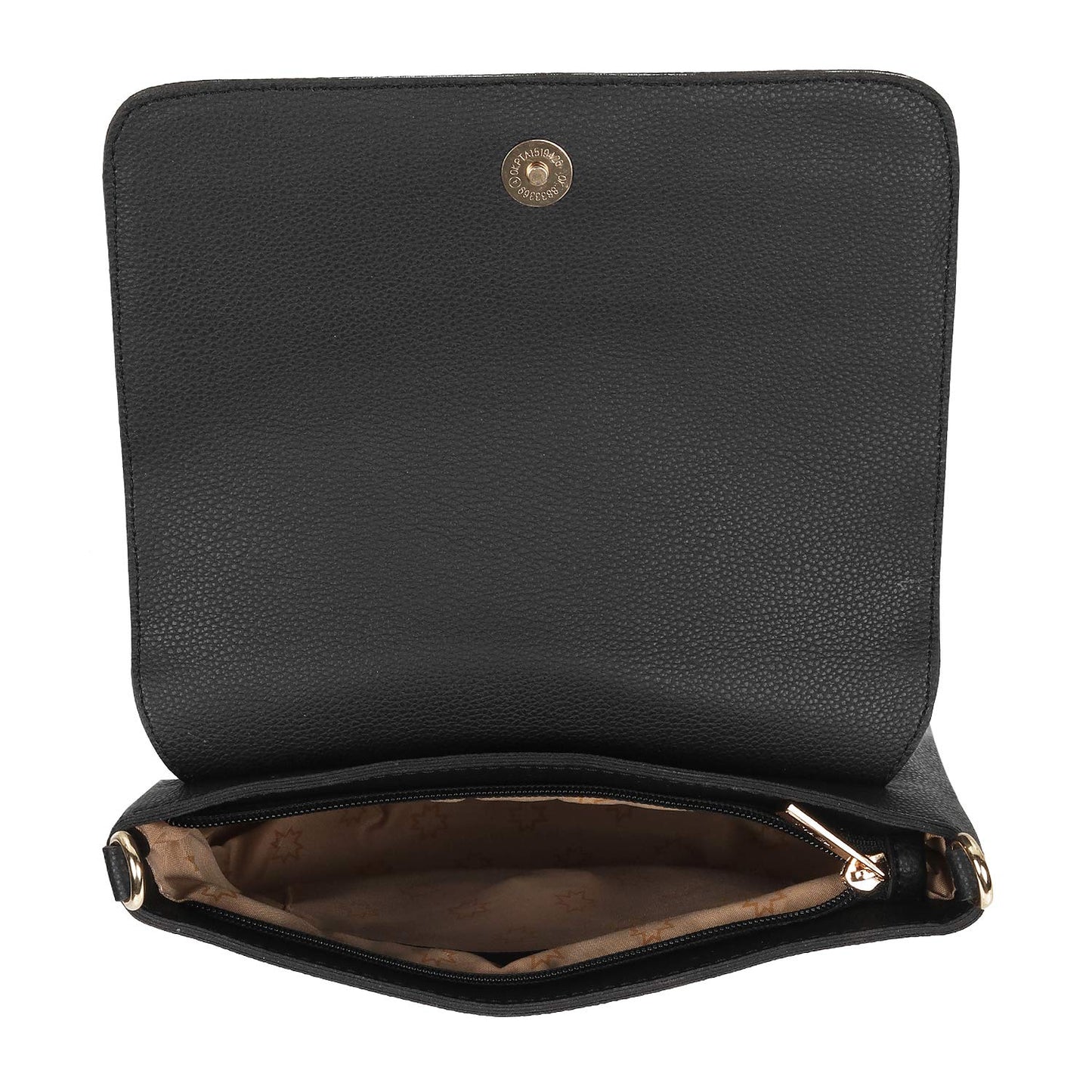 Metro Womens Synthetic Black Flap Over Sling (One Size)