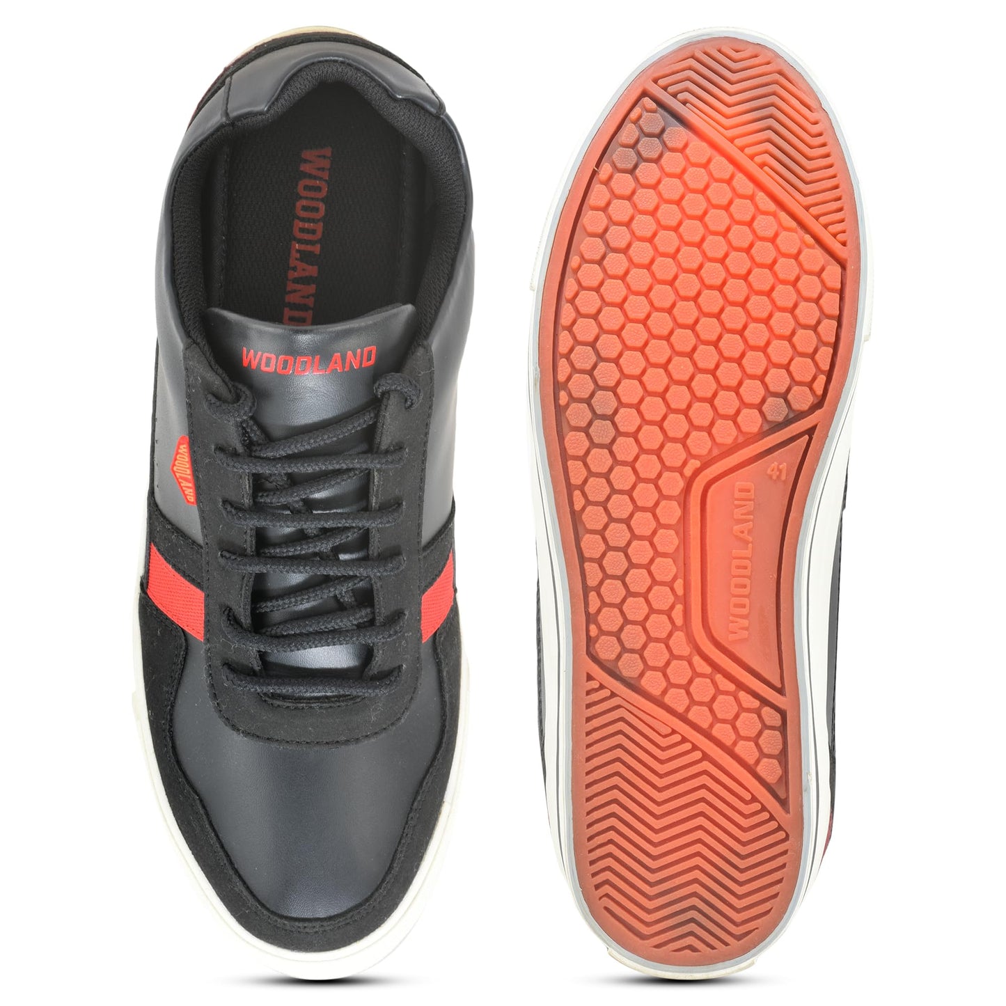 Woodland Men's Black PU Casual Shoes-8 UK (42 EU) (GC 4208121C)