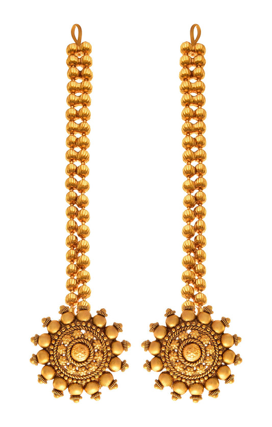 JFL - Jewellery for Less 22k (916) Traditional Gold-plated Copper Earrings for Women & Girls, Gold,Valentine