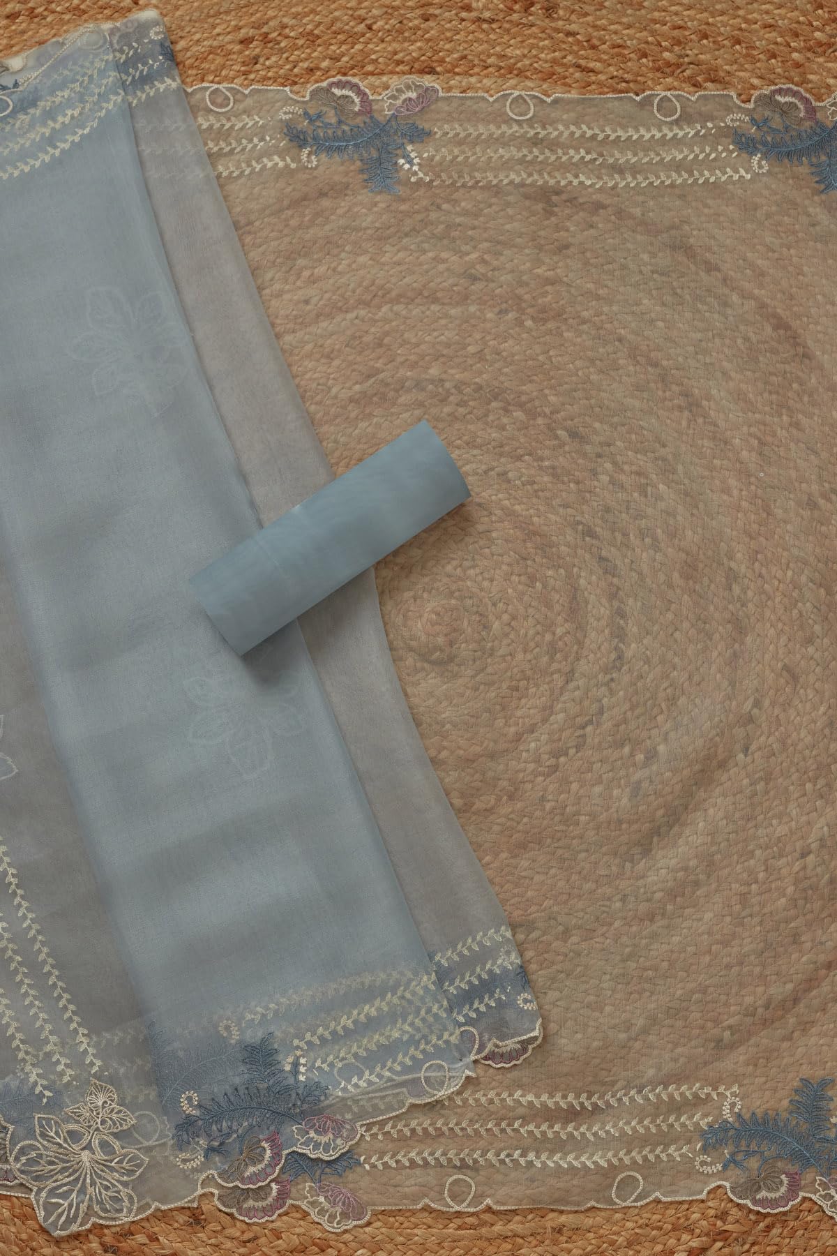 Soch Womens Organza Embroidered Unstitch Dress Material