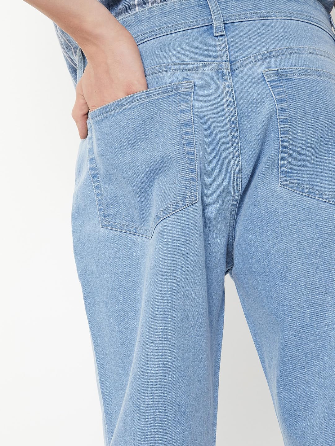 Max Men Washed Straight Fit Jeans (Blue_38)