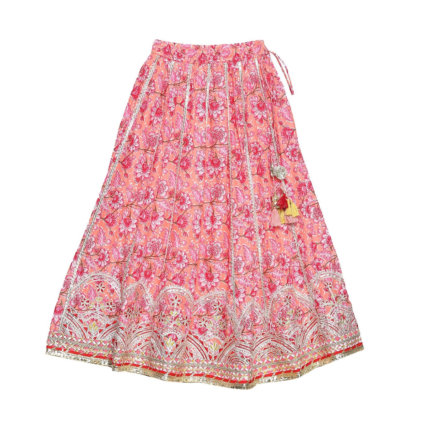 BIBA GIRL PRINTED SHORT_KURTA KID(KW5403_PEACH_13)