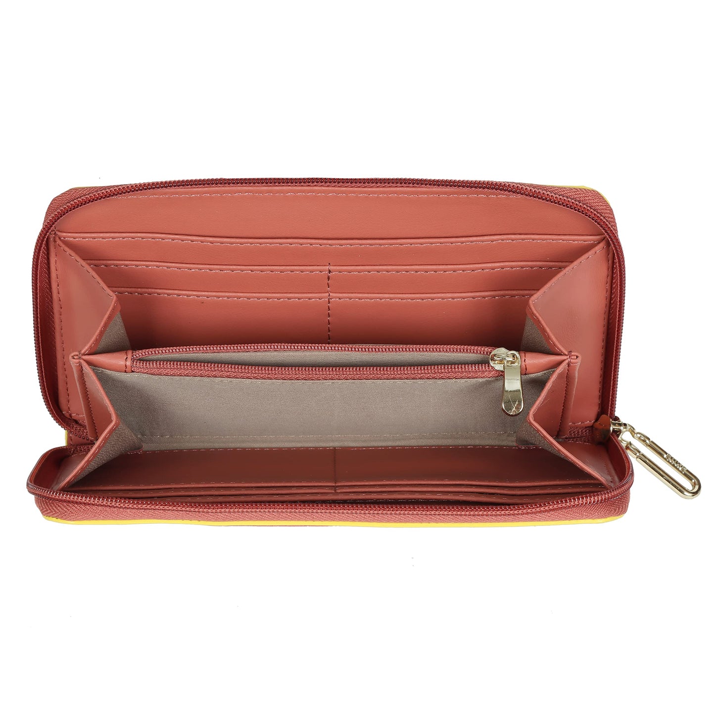 EUME Bandwing Vegan Leather Dragonfly UV Printed Wallet for Women | Ladies Purse with Card Holders Phone Pocket | Purse for Women |Hot Sauce Red Color