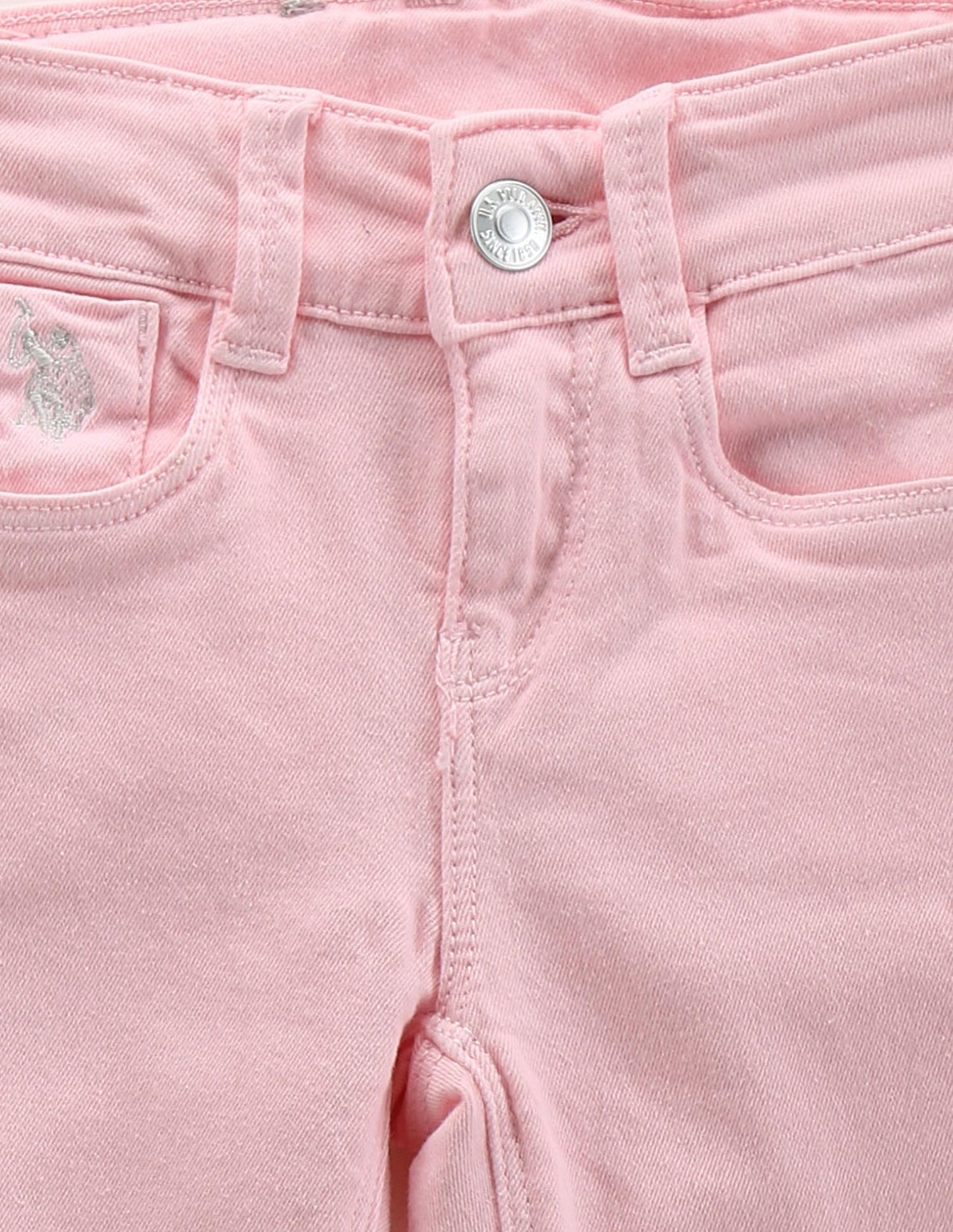 U.S. POLO ASSN. Girls Bootcut Fit Pink Jeans