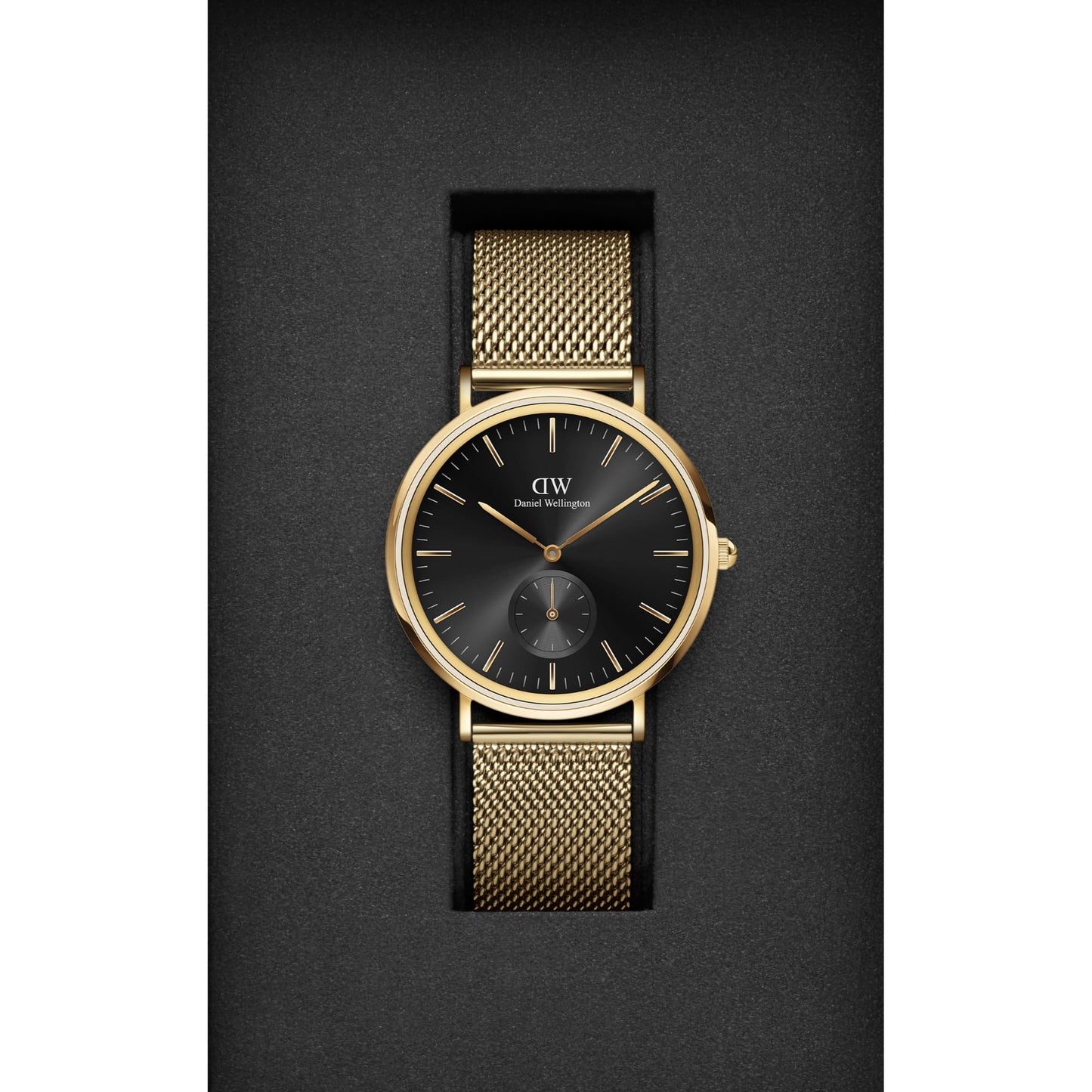 DANIEL WELLINGTON Men Black Round Analogue Watch- DW00100713K