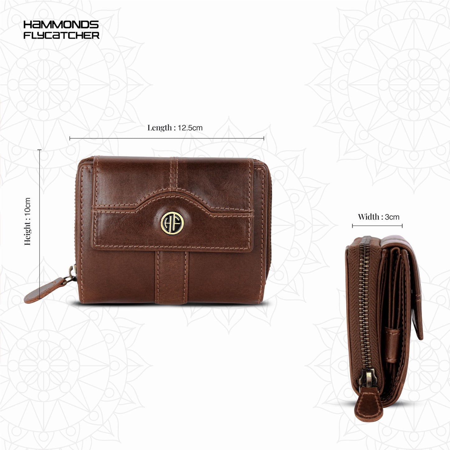 HAMMONDS FLYCATCHER Leather Ladies Wallet for Woman with 14 Card Slots - Clutch Purse for Women, Ladies Wallet for Women Stylish, Ladies Purse for Women Wallet, Gift for Womens - Blazing Brown