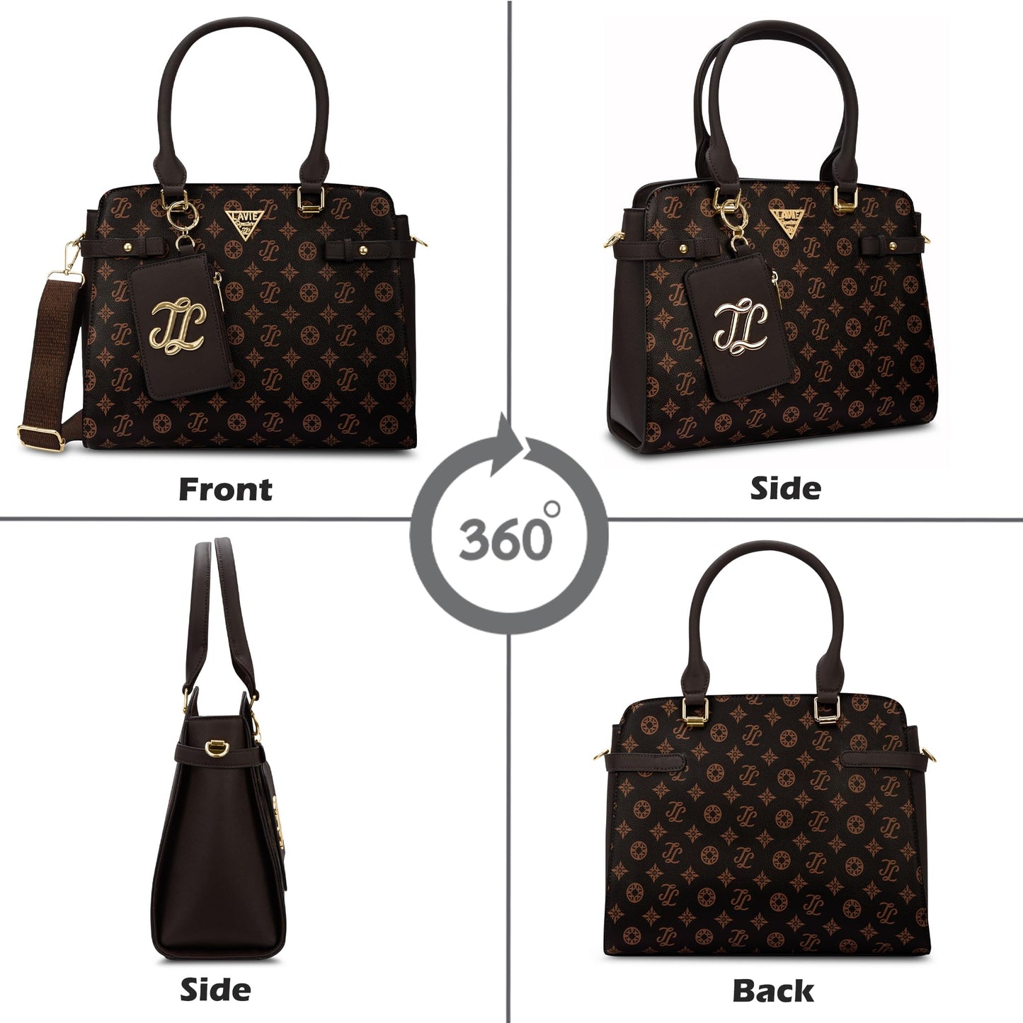 Lavie Signature Women's Mono Napa Satchel Handbag for Women | Satchel Bag for Work | Ladies purse | Stylish Shoulder Bag | Gift For Women