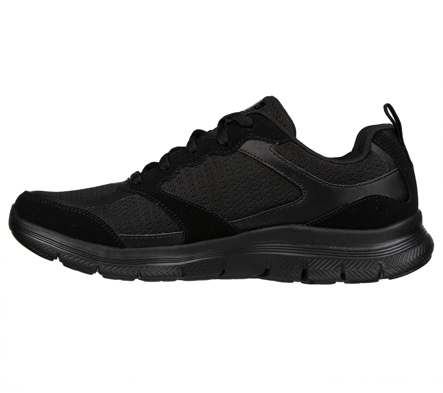 Skechers Women Flex Appeal 4.0-Active Flow Black Lace Up Casual Sneakers