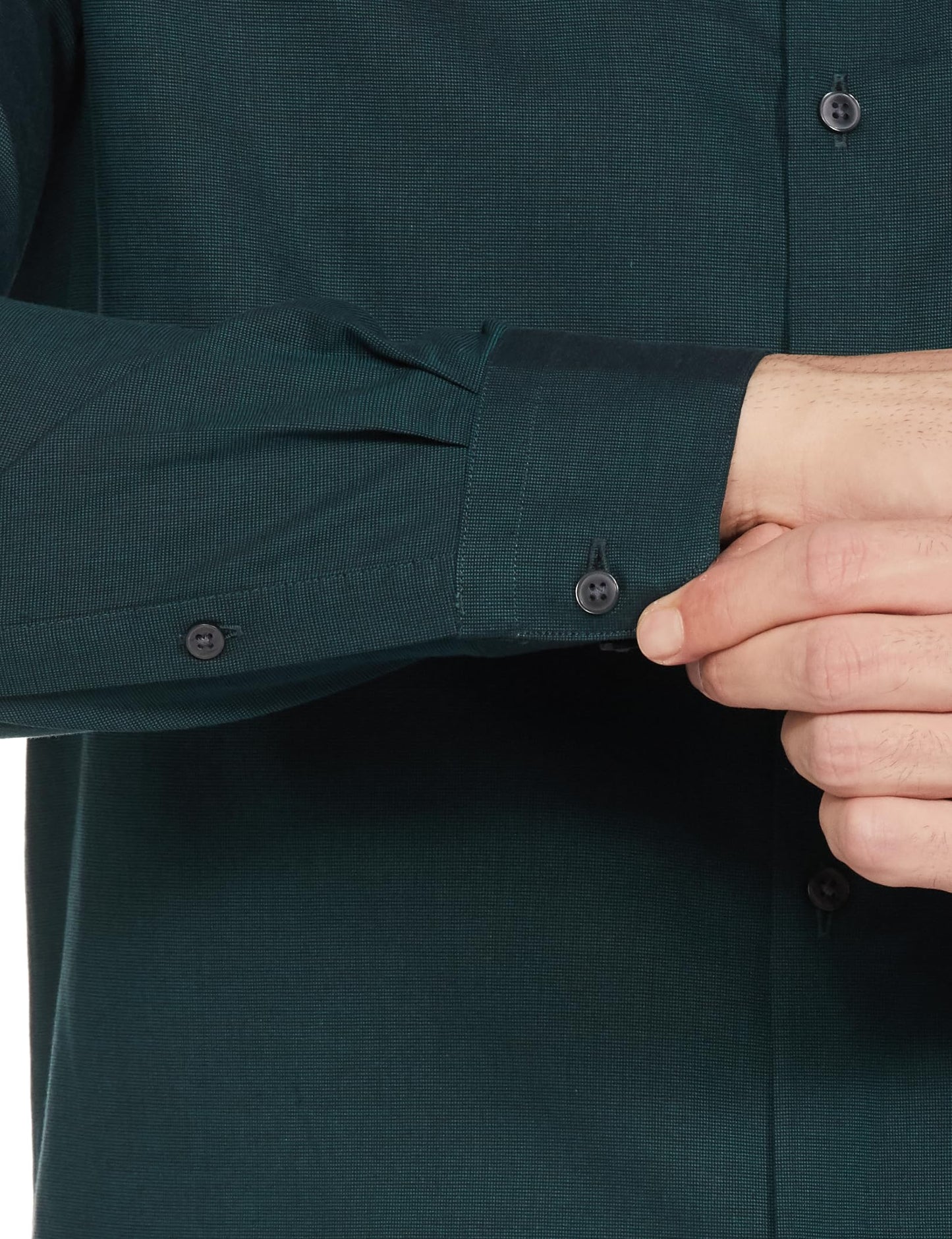 Arrow Men's Solid Full Sleeve Slim Fit Cutaway Collar Cotton Formal Shirt (ARADOSH1450_Dark Green_39)