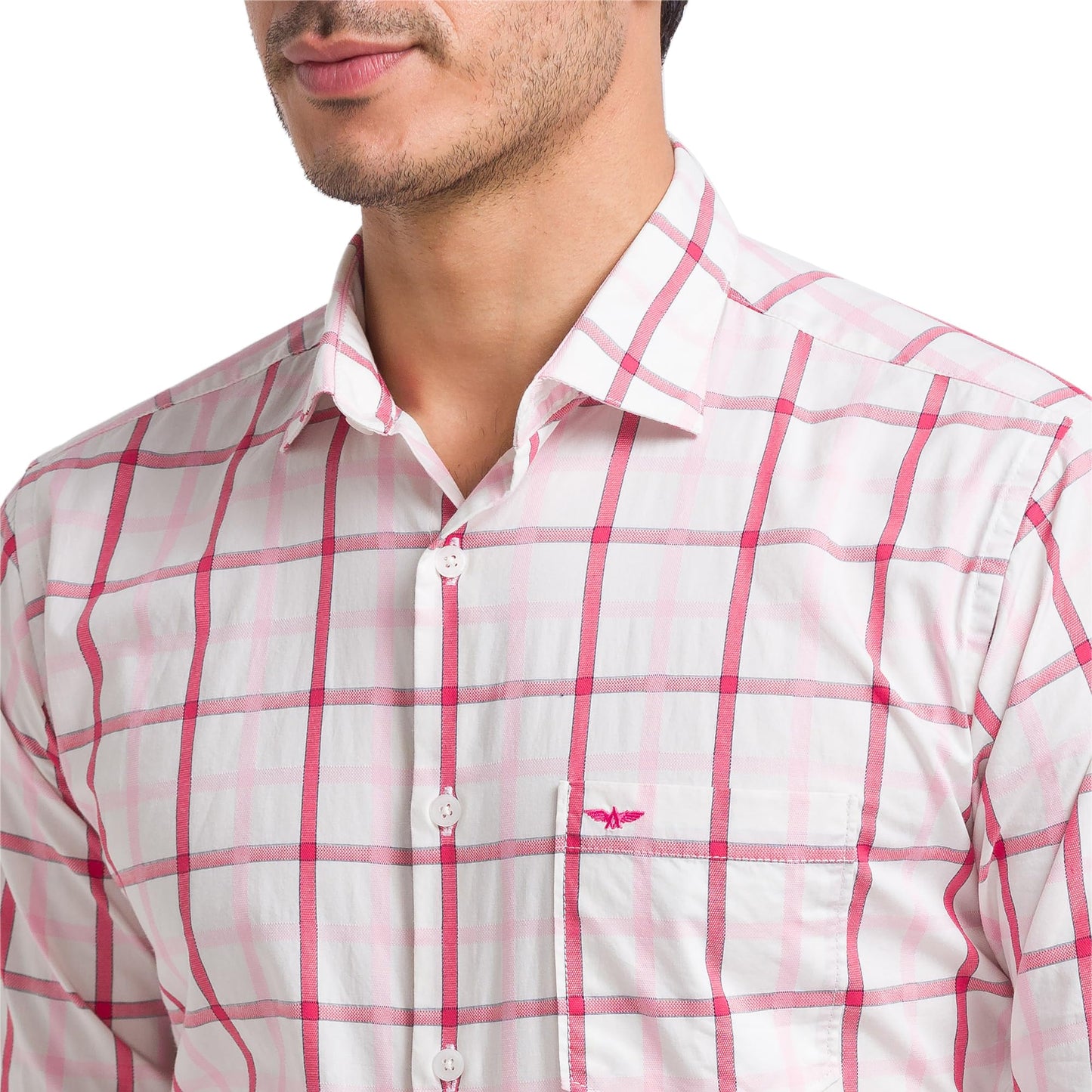 Park Avenue Slim Fit Medium Red Casual Shirt for Men
