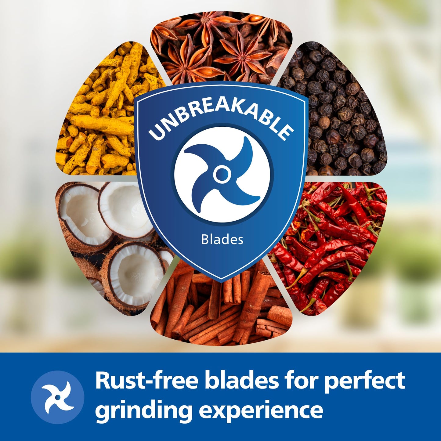 Philips HL7703/00 1000 Watt Mixer Grinder Copper Motor, 4 Jar with 5 Year Warranty on Motor