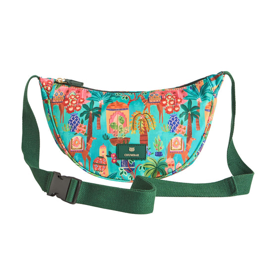 Chumbak Trippy Shoulder Bag - Jaipurscape, Digital Nomad, Fanny Bag for Women and Girls Crossbody Purse Bag, Adjustable Strap, Mini Makeup Pouch