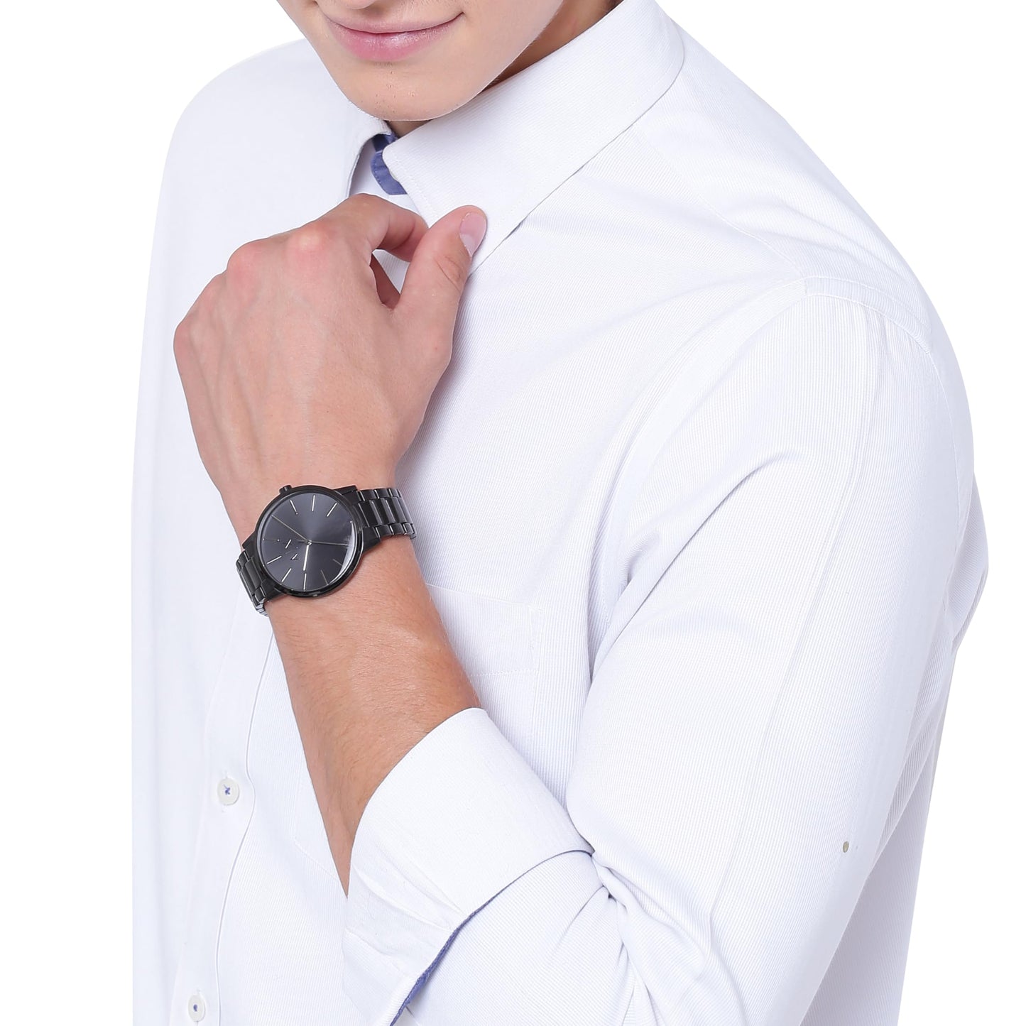 Armani Exchange Cayde Analog Black Dial and Band Stainless Steel Men's Watch-AX2701