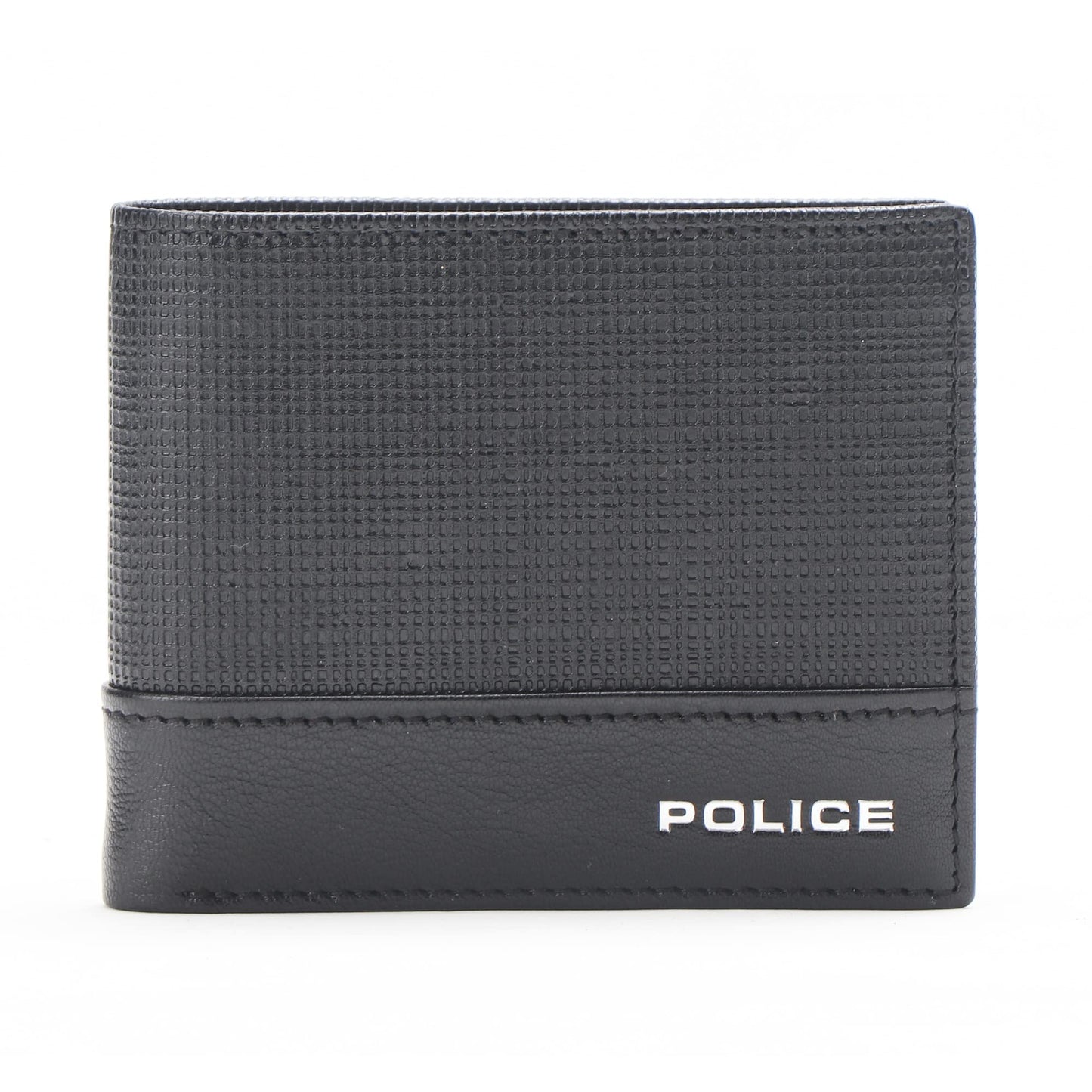 Police Branded Wallet for Men Leather Original | Premium Slim Wallet for Men Stylish Money Bifold Genuine Leather Gents Purse with 10 Card Holder Slots - Black