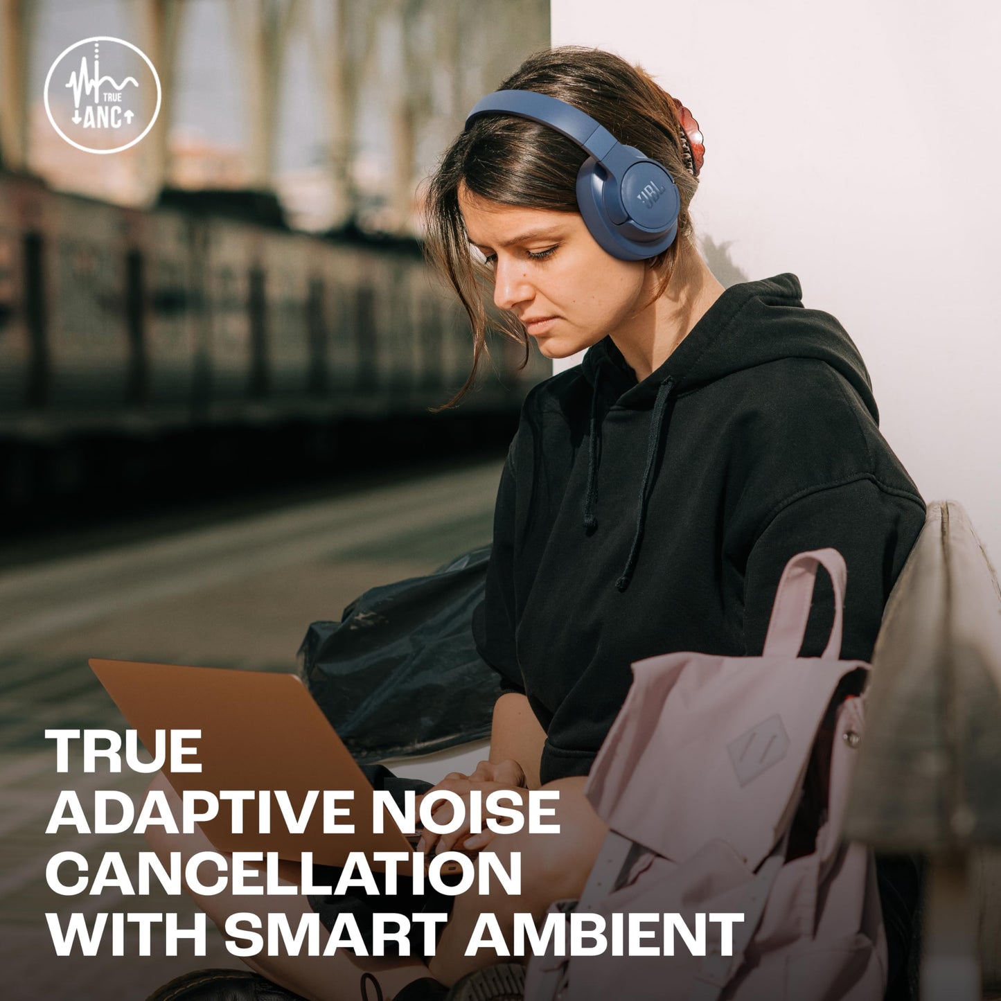 JBL Tune 770NC Wireless Over Ear ANC Headphones with Mic, Upto 70 Hrs Battery, Speed Charge : 5 min Charge Gives up to 3H of Playback, Google Fast Pair, Dual Pairing, BT 5.3 (Blue)