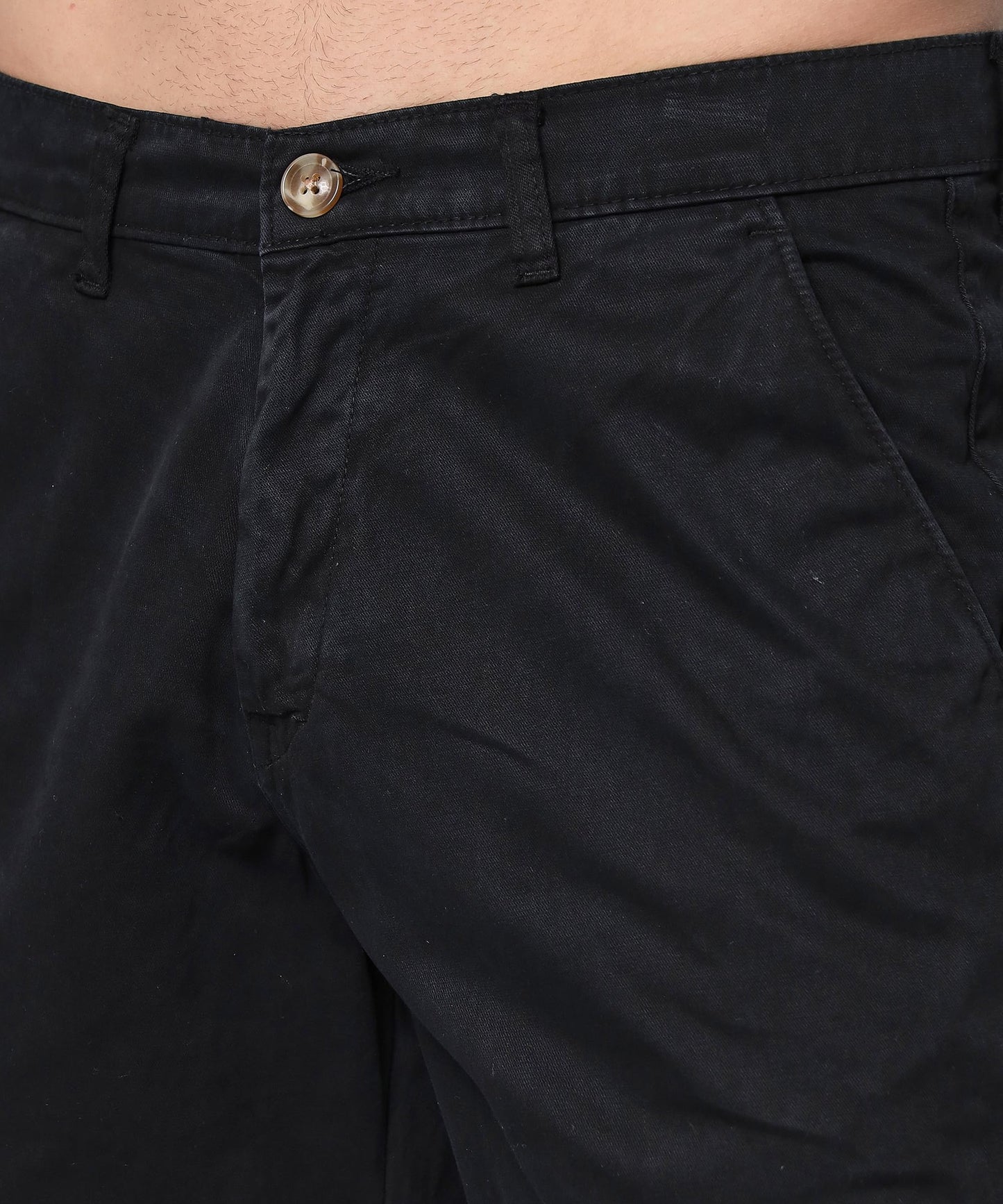 STUDIO NEXX Men's Cotton Chino Shorts - UBER5_Black_32