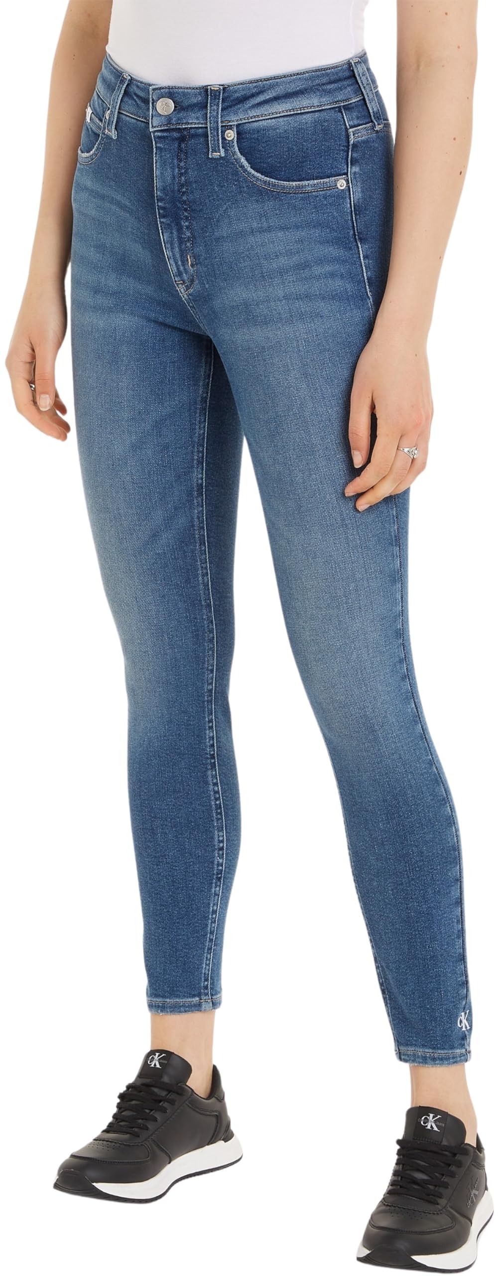 Calvin Klein Womens Blue Color Jeans (24)